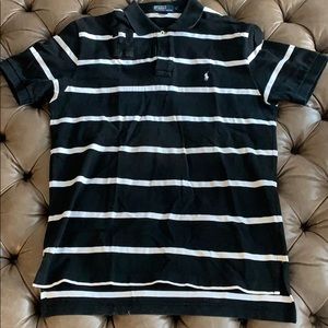 Black and white rugby Ralph Lauren polo